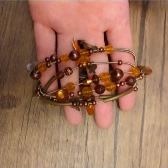 Burnt orange fall bracelet - Picture 1 of 2